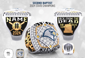 Second Baptist Baseball Championship Ring 2024